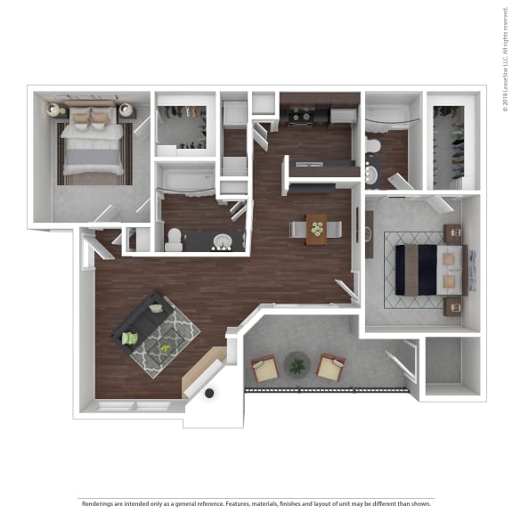 B3 Floor Plan at Infinity on the Mark, Dallas, TX, 75243
